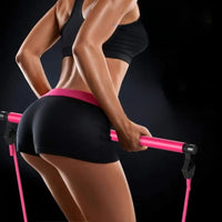 Barre portable avec sangles de résistance - Divafitwear.com