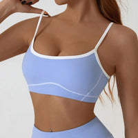 Haut de sport bleu et moderne pour femme