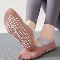 Lot de 4 chaussettes antidérapantes pour yoga - Divafitwear.com