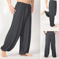 Pantalon sarouel ample gris foncé pour le yoga homme - Divafitwear.com