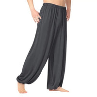 Pantalon sarouel ample gris foncé pour le yoga homme - Divafitwear.com