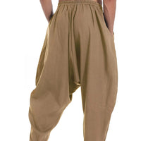 Pantalon de yoga sarouel beige pour homme