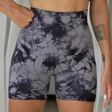 Short de sport élastique et moderne à motifs pour femme